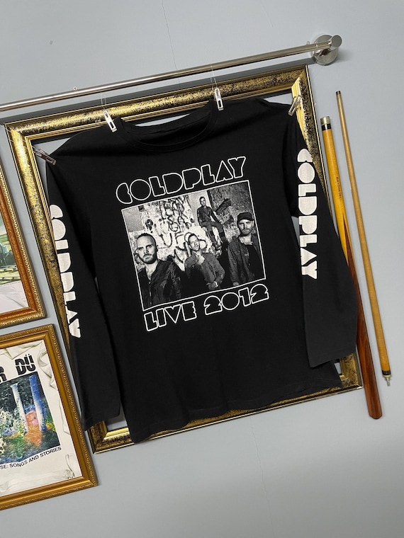 Vintage Coldplay Original Band Tee 2012 Tour Longsleeve T Shirt