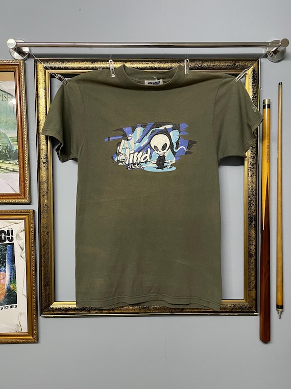 Vintage Blind Skateboards Alien Graphic Tee 90s Skate Punk 