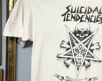 Vintage Suicidal Tendencies Original Band Tee Posessed Skull Shirt