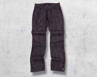 Jeans vintage anni '90 Custom Culture Japanese Denim W30 / Goth Punk con cerniera