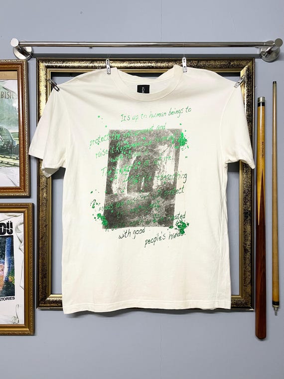 Vintage 90s Poem Quotes Art Shirt Euroyal Japan Tee | Size L
