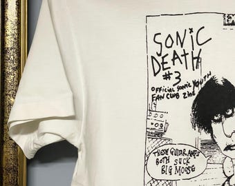 Vintage 90s Rare Sonic Youth Original Band Tee Sonic Death T Shirt
