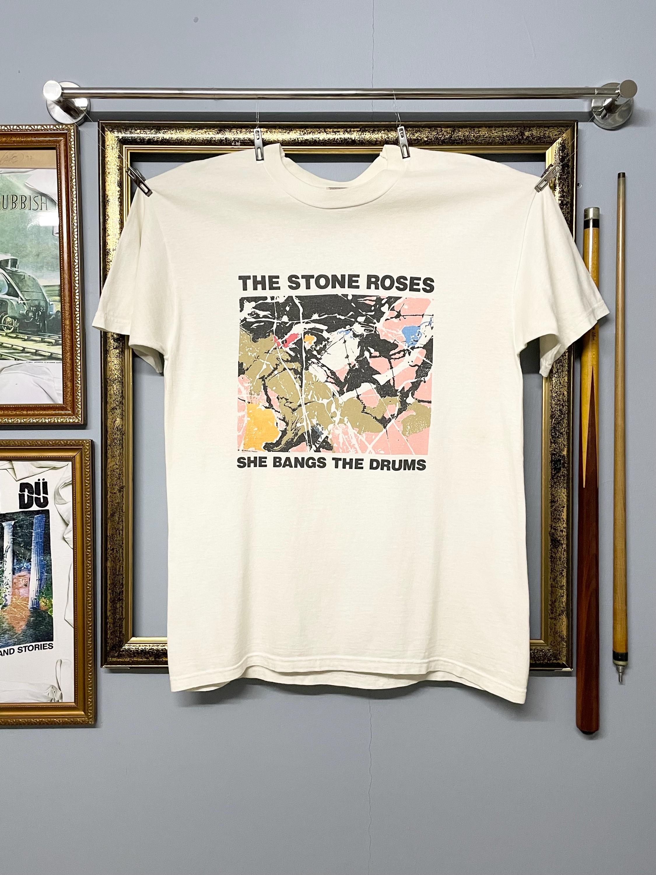 Vintage 90s Original the Stone Roses Band Tee She Bangs the Drums