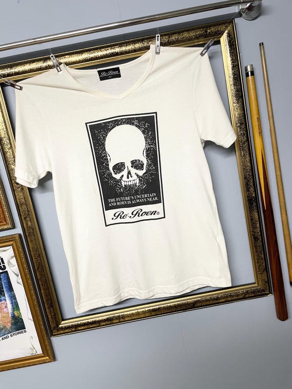 Vintage Re Roen Skull T-shirt Japanese Brand Gothic Minimalist