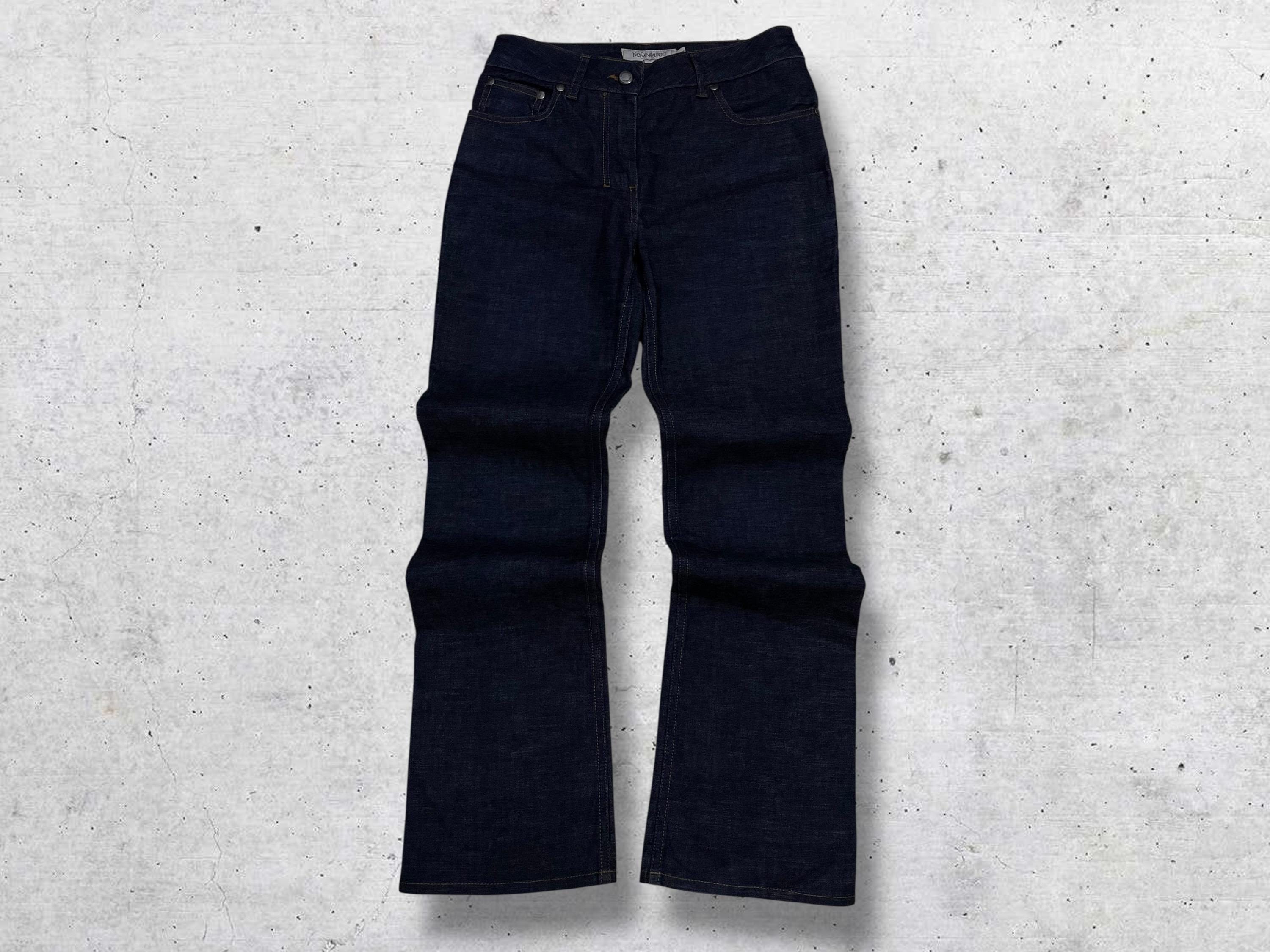 【90s】イヴ・サンローラン USA製 濃紺 デニムパンツ Vintage Ysl Jeans - Etsy