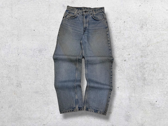 W28 Vintage 90s Levi’s 550 Relaxed Fit Denim Stone Wash Faded Jeans Classic Unisex