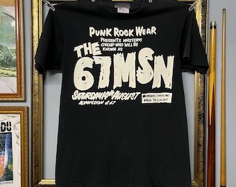 Vintage the 67MSN Punk Rock Wear Tee Shirt Black Graphic Band