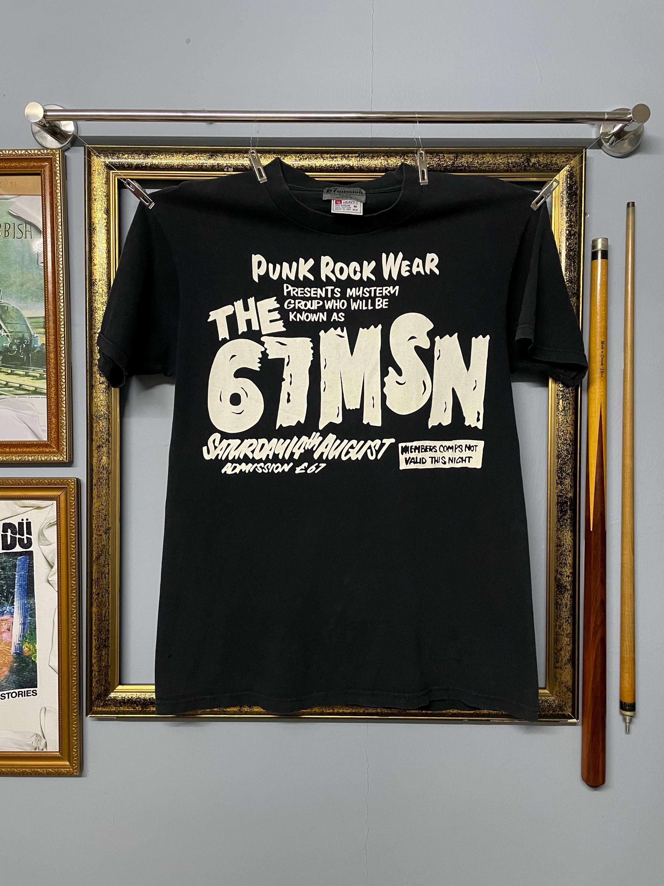 Vintage the 67MSN Punk Rock Wear Tee Shirt Black Graphic Band