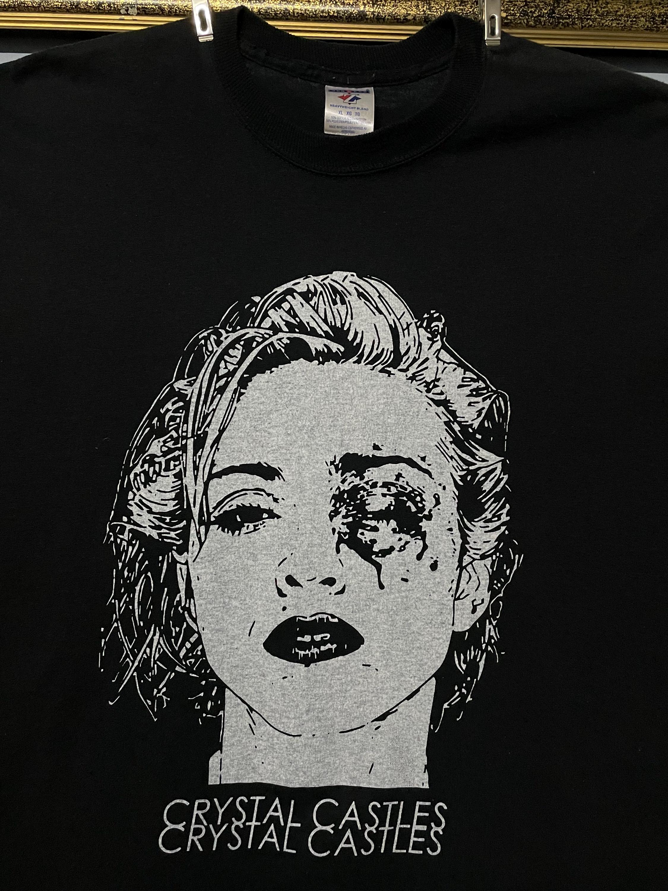 Vintage Crystal Castles T-shirt Rare Electro Punk Band Tee Black