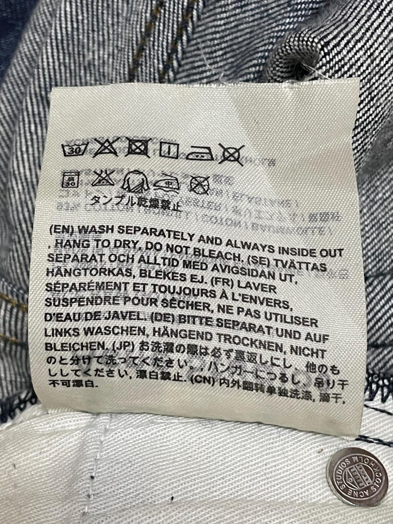 Acne Studios donkerindigo denim W28 | Minimalistische slimfit jeans | Scandinavische ontwerper afbeelding 16