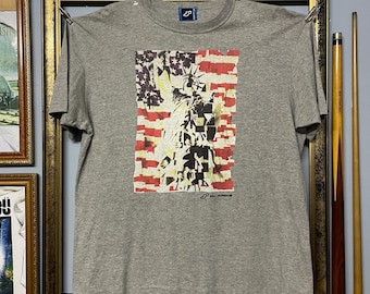 Camiseta vintage de los 90 con estampado de Liberty Art Japan y Mr. Junko de Nueva York / Talla M