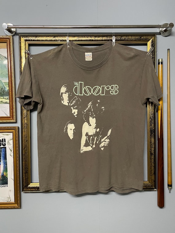 Vintage the Doors Orginal Band Tee Line up Face Faded T Shirt