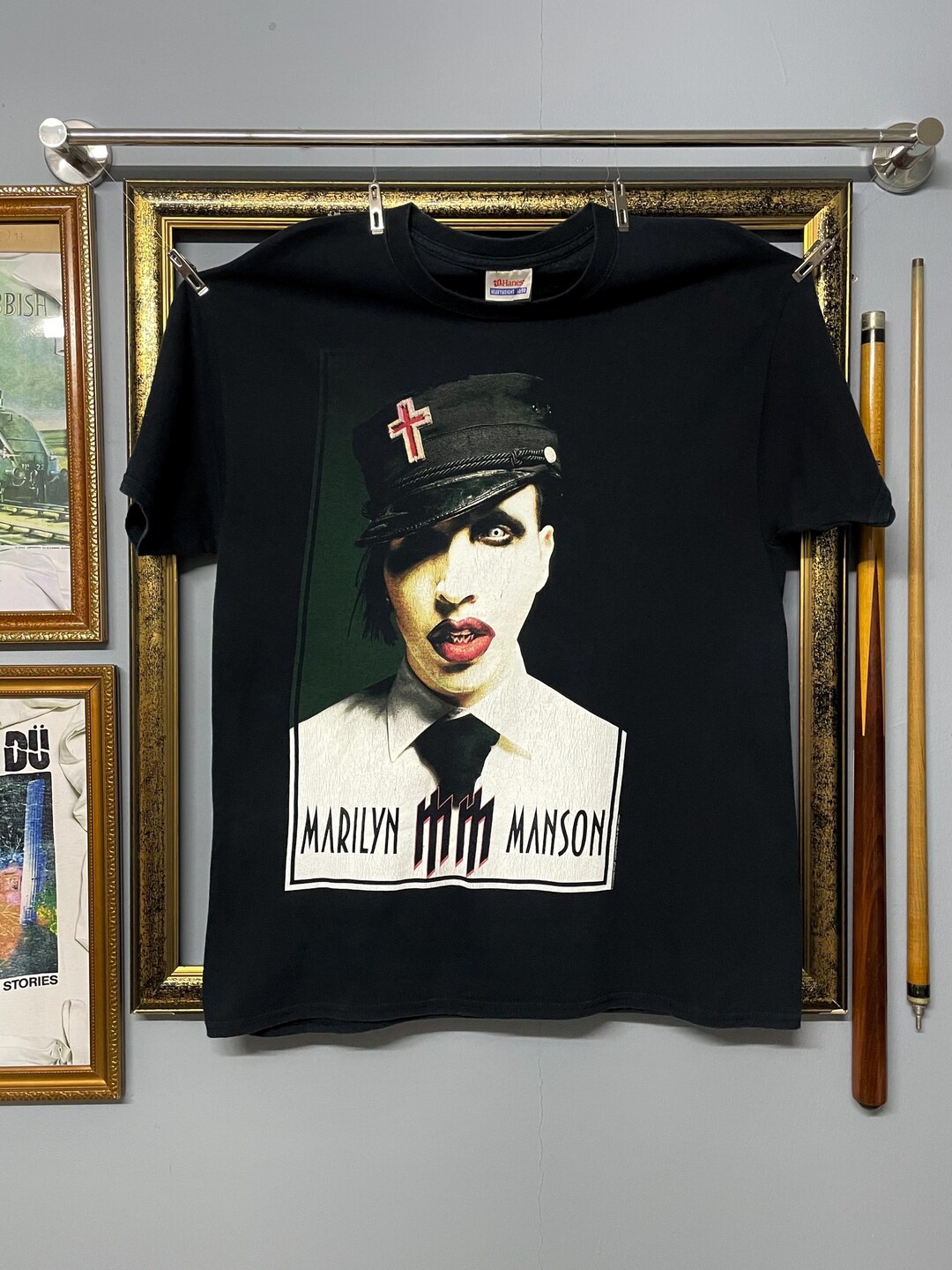 Vintage 90s Marilyn Manson Portrait Gothic Industrial Metal Band