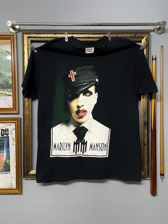 Vintage 90s Marilyn Manson Portrait Gothic Industrial Metal Band