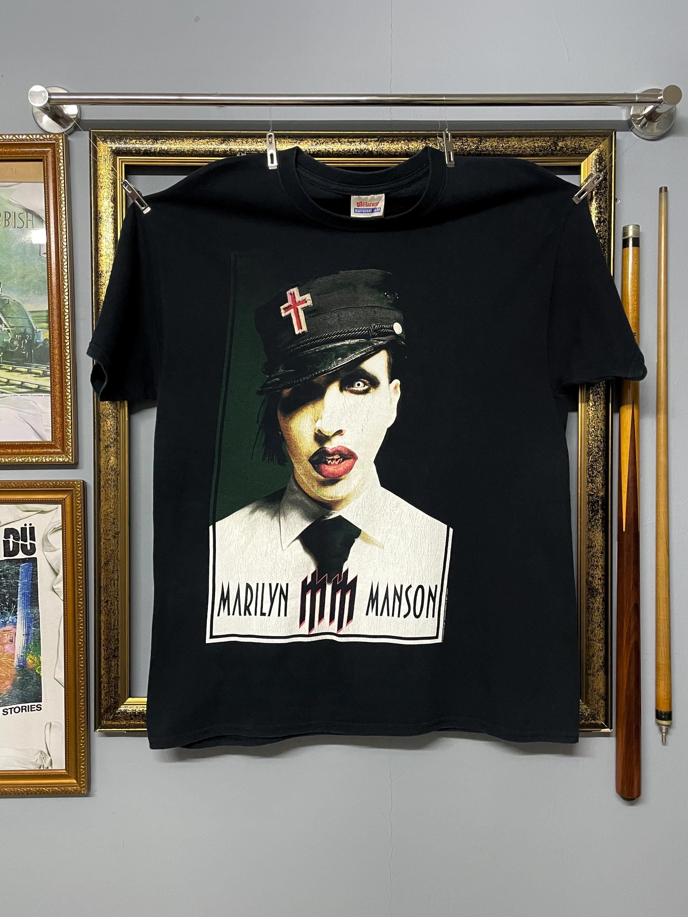 Vintage 90s Marilyn Manson Portrait Gothic Industrial Metal Band