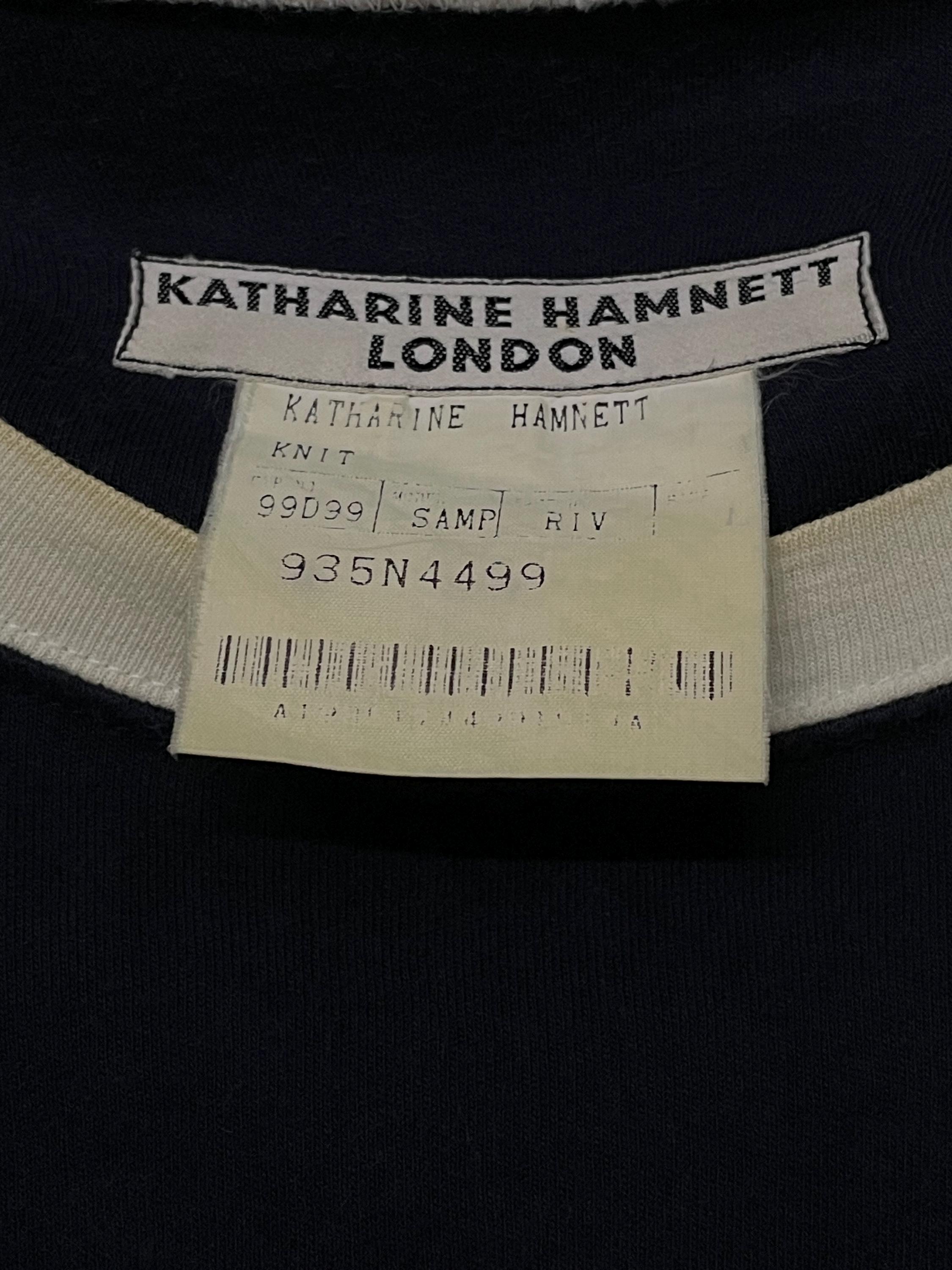 Vintage 90s Katherine Hamnett London Tee | Script Brand Shirt 
