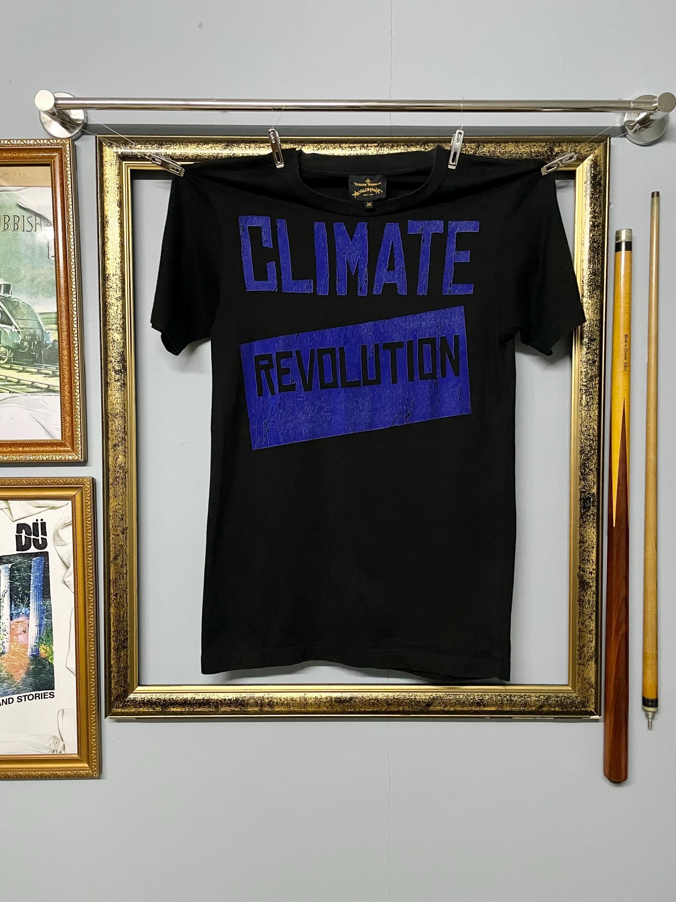 Vintage Rare Vivienne Westwood Climate Revolution Punk Black T