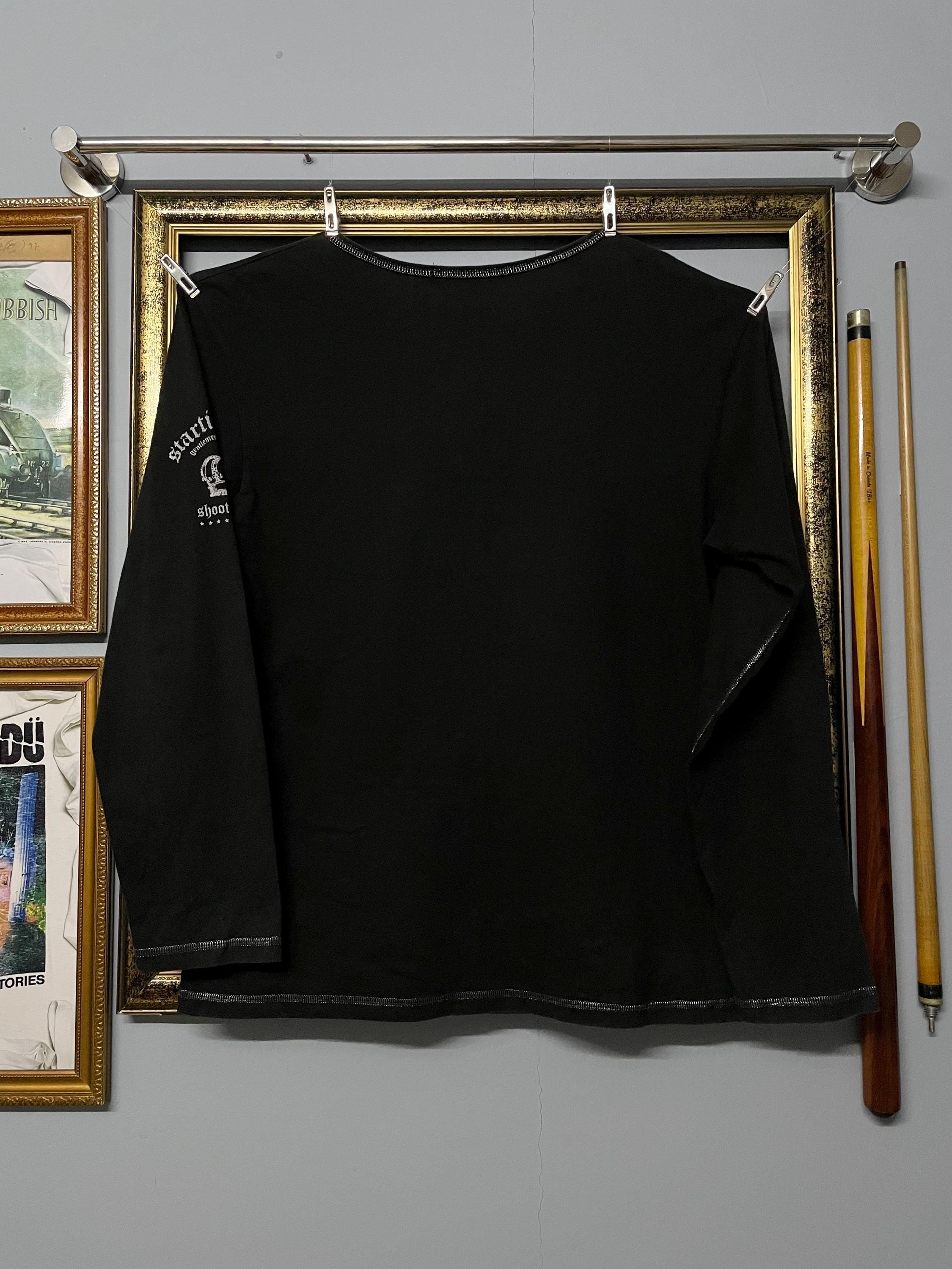 Vintage Archive Rhinestone Skull Long Sleeve Tee Y2K Gothic Punk 