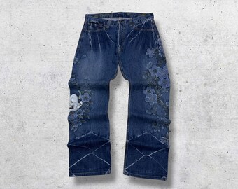 Vintage 90s Global Work Japanese Denim W32 | Multi-pocket Utility