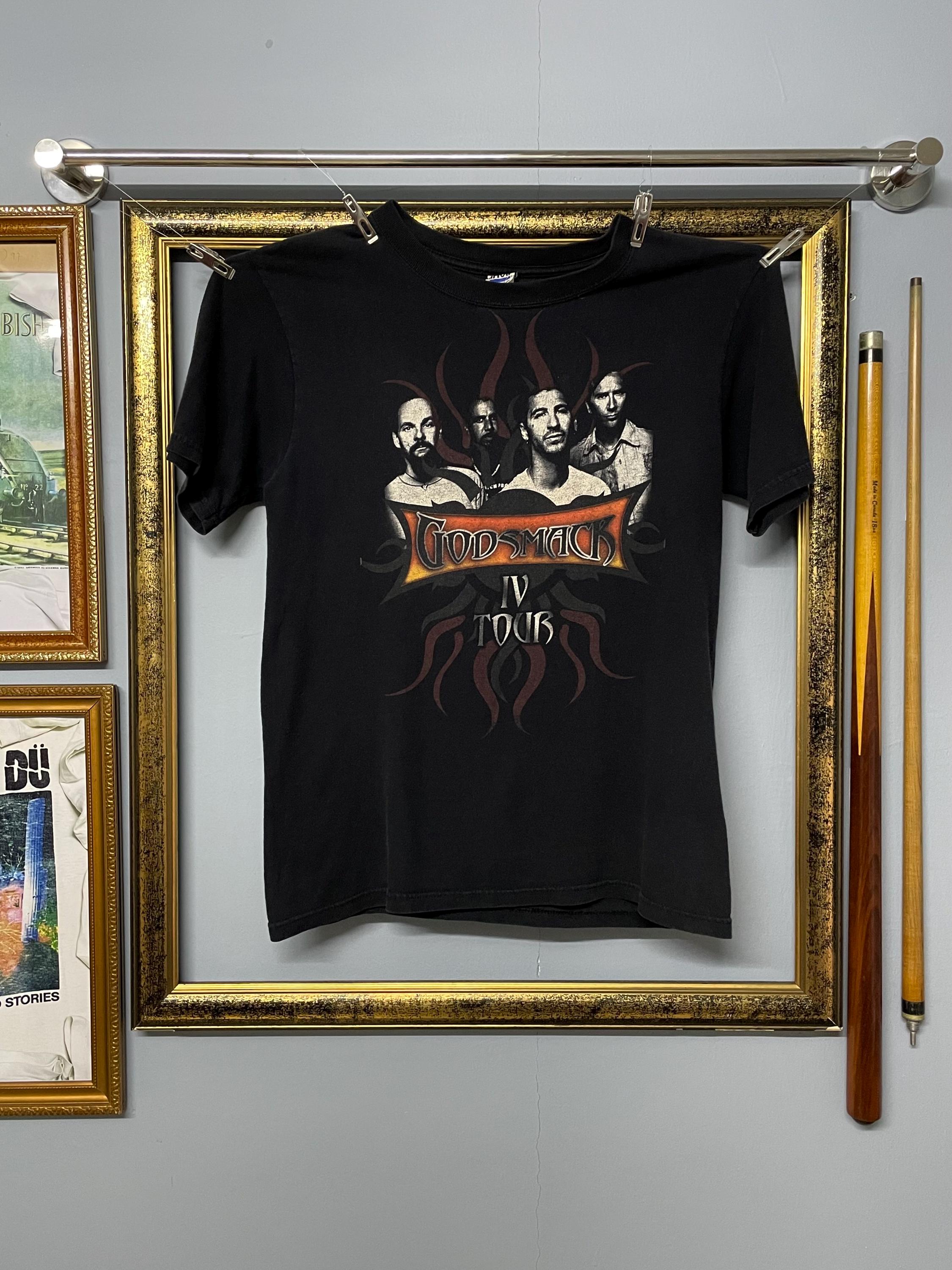 Vintage Godsmack IV Tour Band Tee Shirt Heavy Metal Rock Graphic