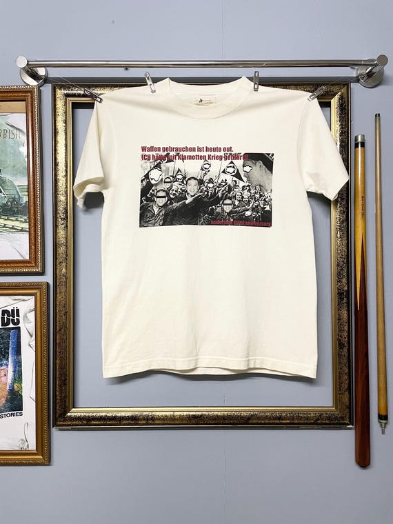 Vintage 90s Vortell War Japan | Arabic Wording Tee | Emrbroidery