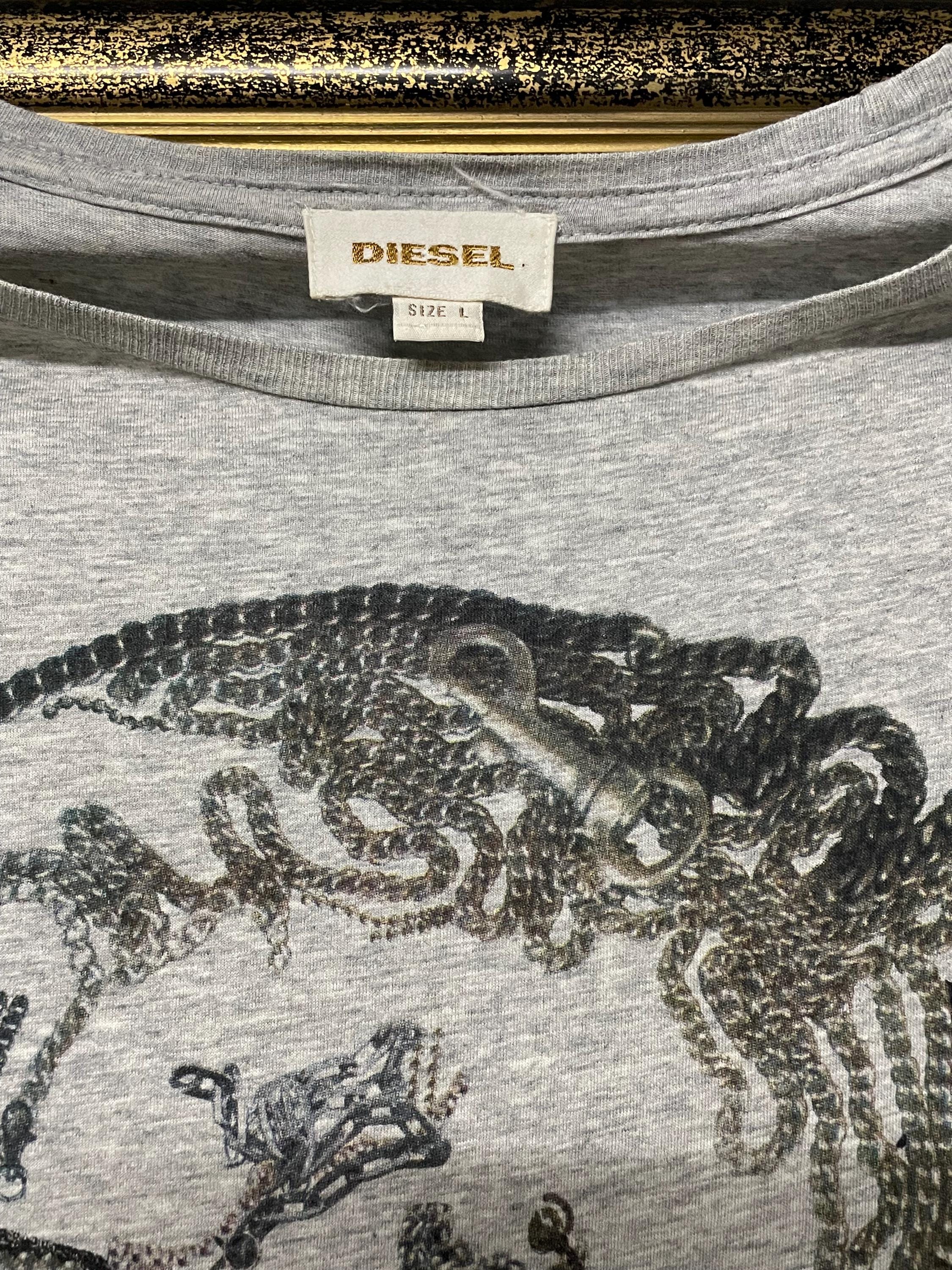 Vintage Diesel Industry Tee | Trojan Art Logo Shirt | Italian 