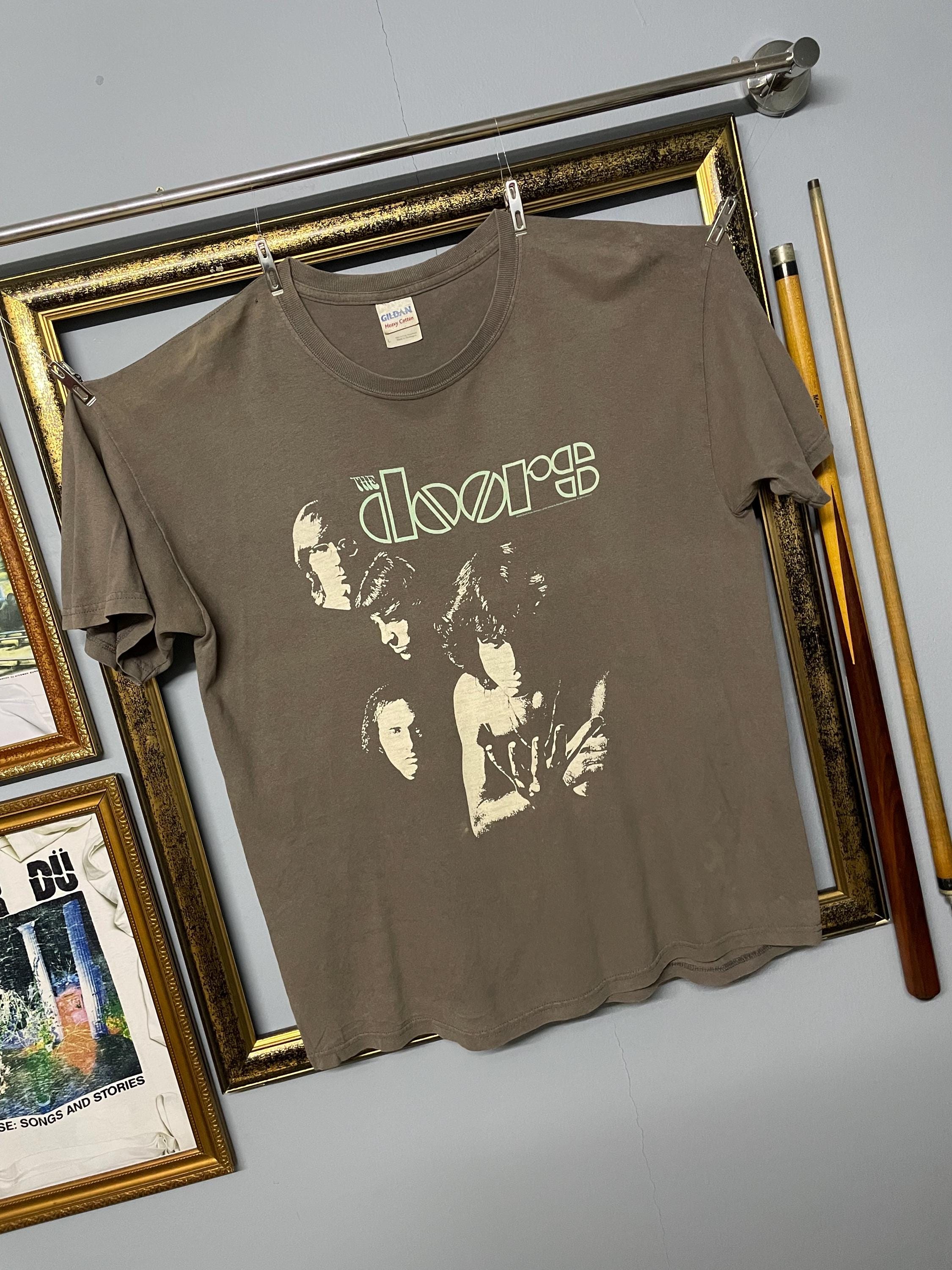 Vintage the Doors Orginal Band Tee Line up Face Faded T Shirt