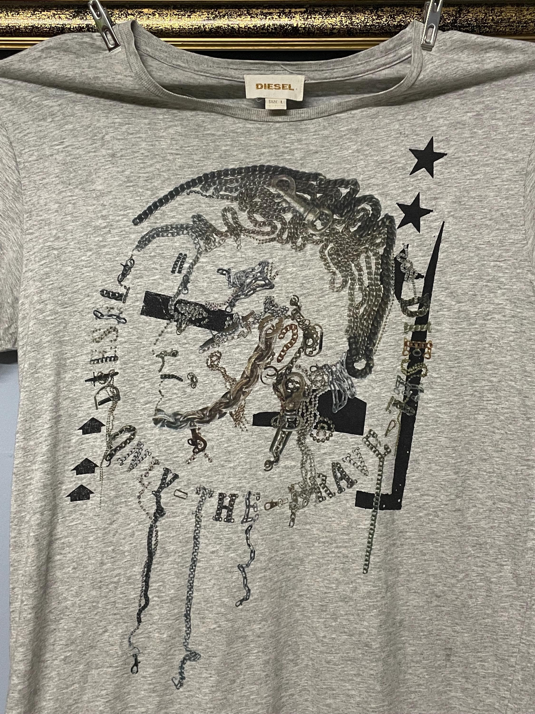 Vintage Diesel Industry Tee | Trojan Art Logo Shirt | Italian 
