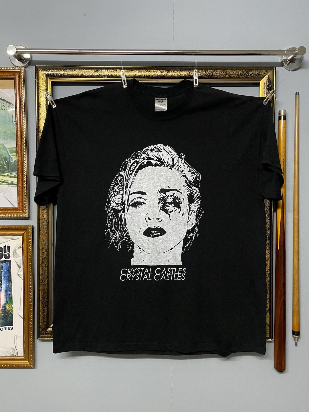 Vintage Crystal Castles T-shirt Rare Electro Punk Band Tee Black