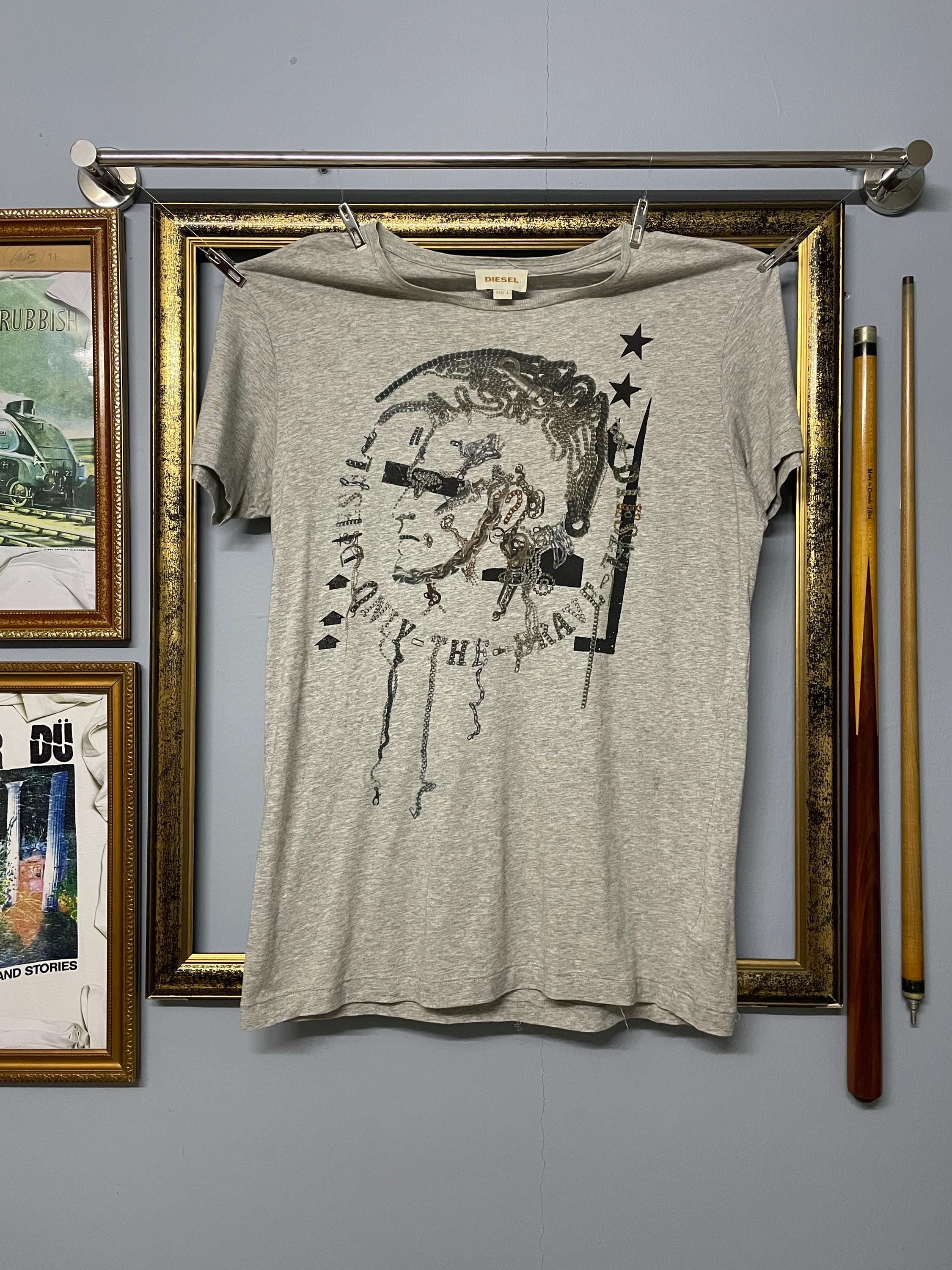 Vintage Diesel Industry Tee | Trojan Art Logo Shirt | Italian 