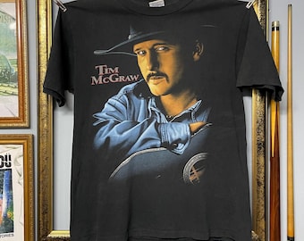 Vintage Tim Mcgraw Everywhere Double Sided Graphic White T Shirt