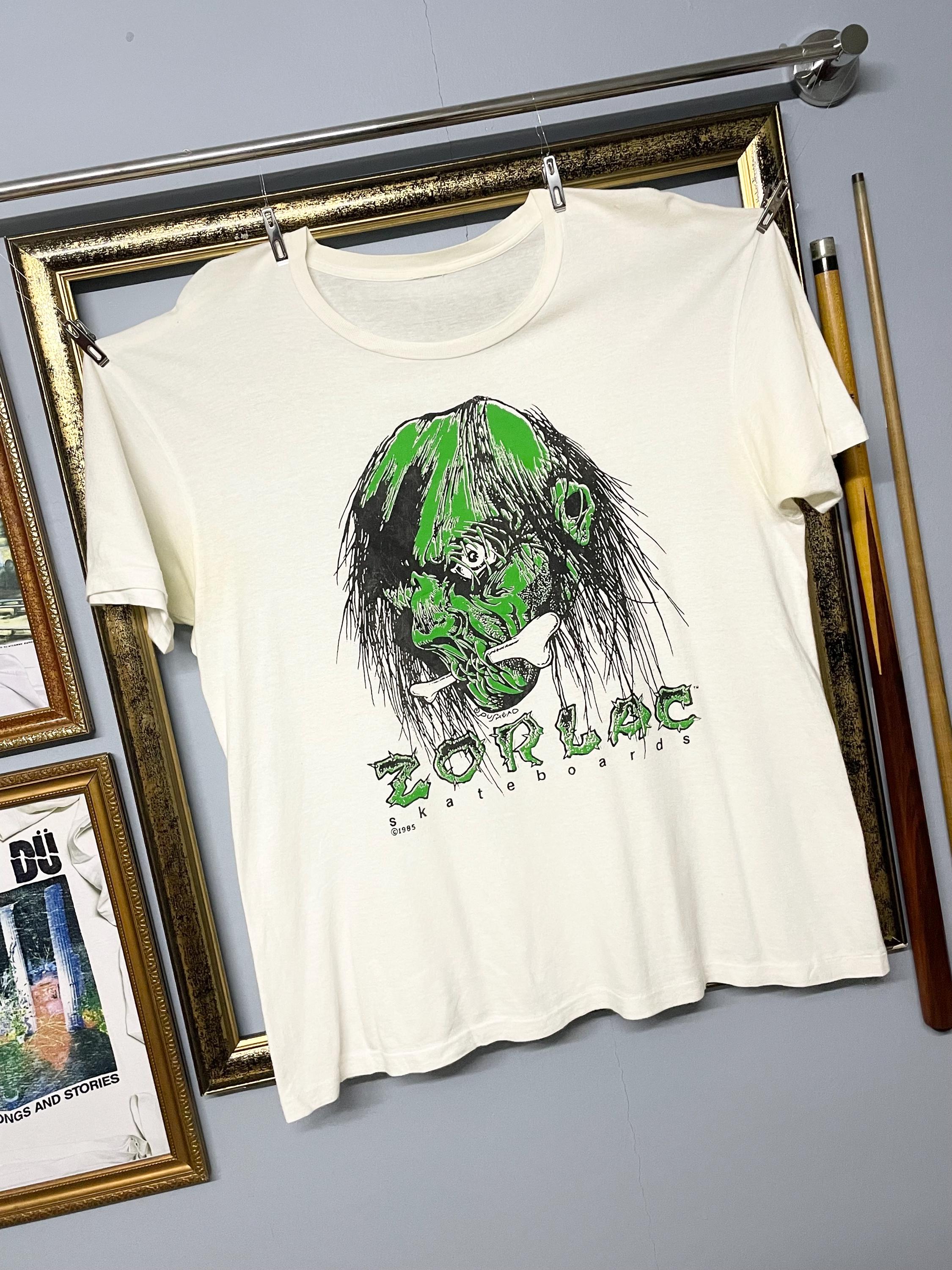 Vintage 80s Zorlac Skateboards Pushead Graphic Tee Rare Skull