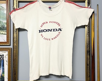 Vintage 90s Honda Tee | Single Stitch | Super Powers Racing Shirt | Event Merchandise | Size M