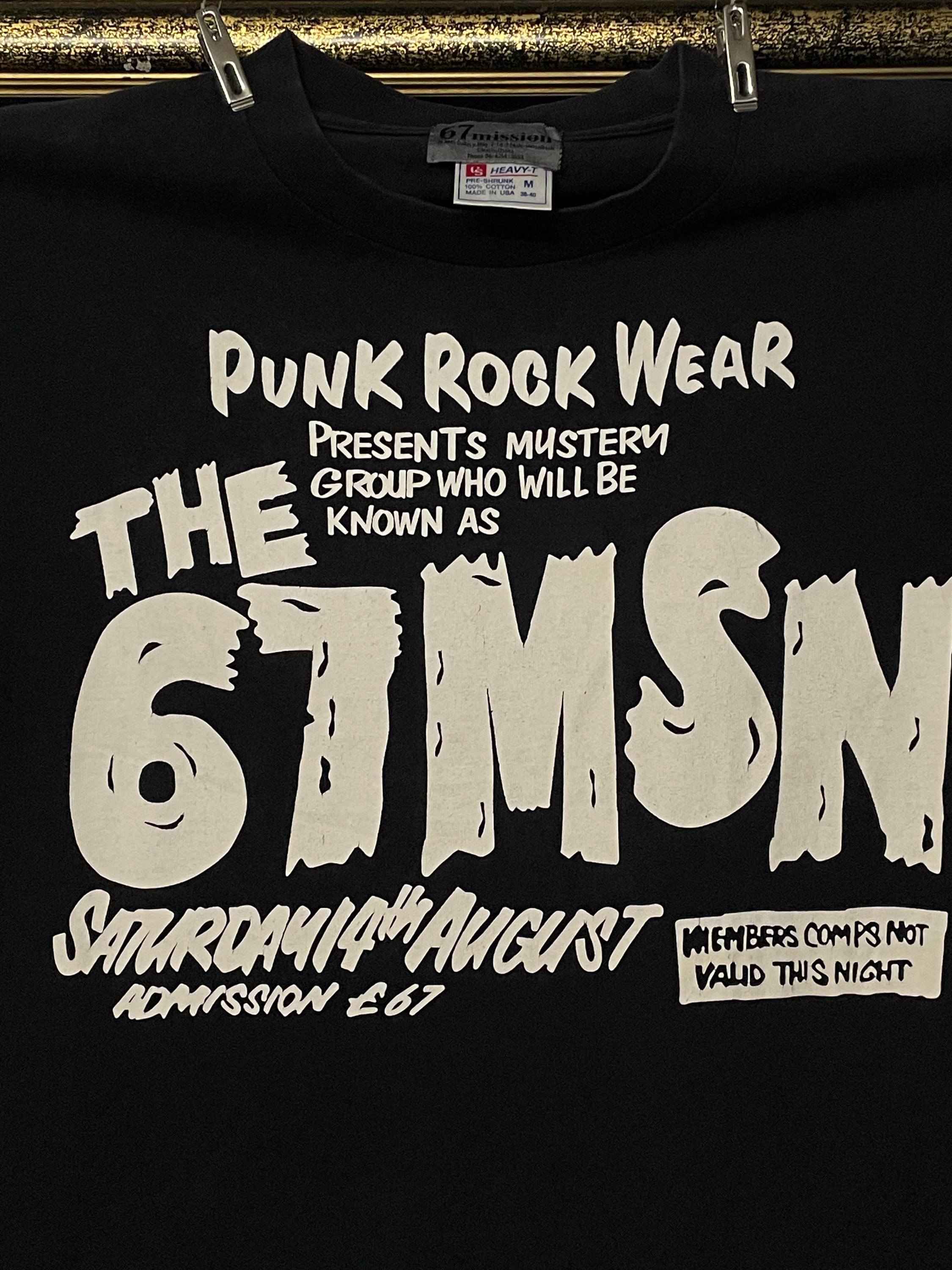 Vintage the 67MSN Punk Rock Wear Tee Shirt Black Graphic Band