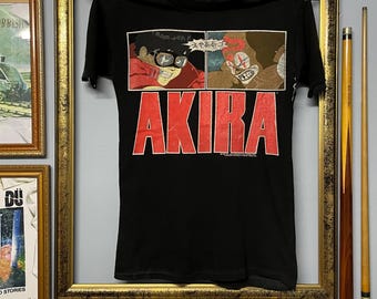 Vintage 80s Akira Movie Anime Japanese Manga Graphic T Shirt Retro