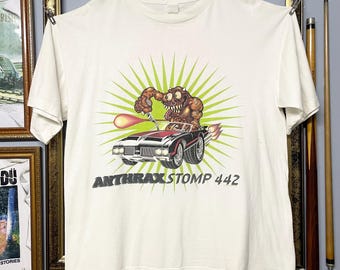VINTAGE 1990 Anthrax Persistence of Time Tour Tshirt - SIZE XL - Etsy