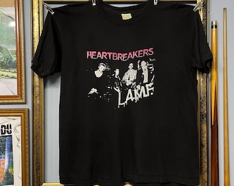 Johnny Thunders T Shirt, Faded Black Tee, LAMF, New York Dolls