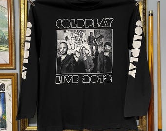 Vintage Coldplay Original Band Tee 2012 Tour Longsleeve T Shirt