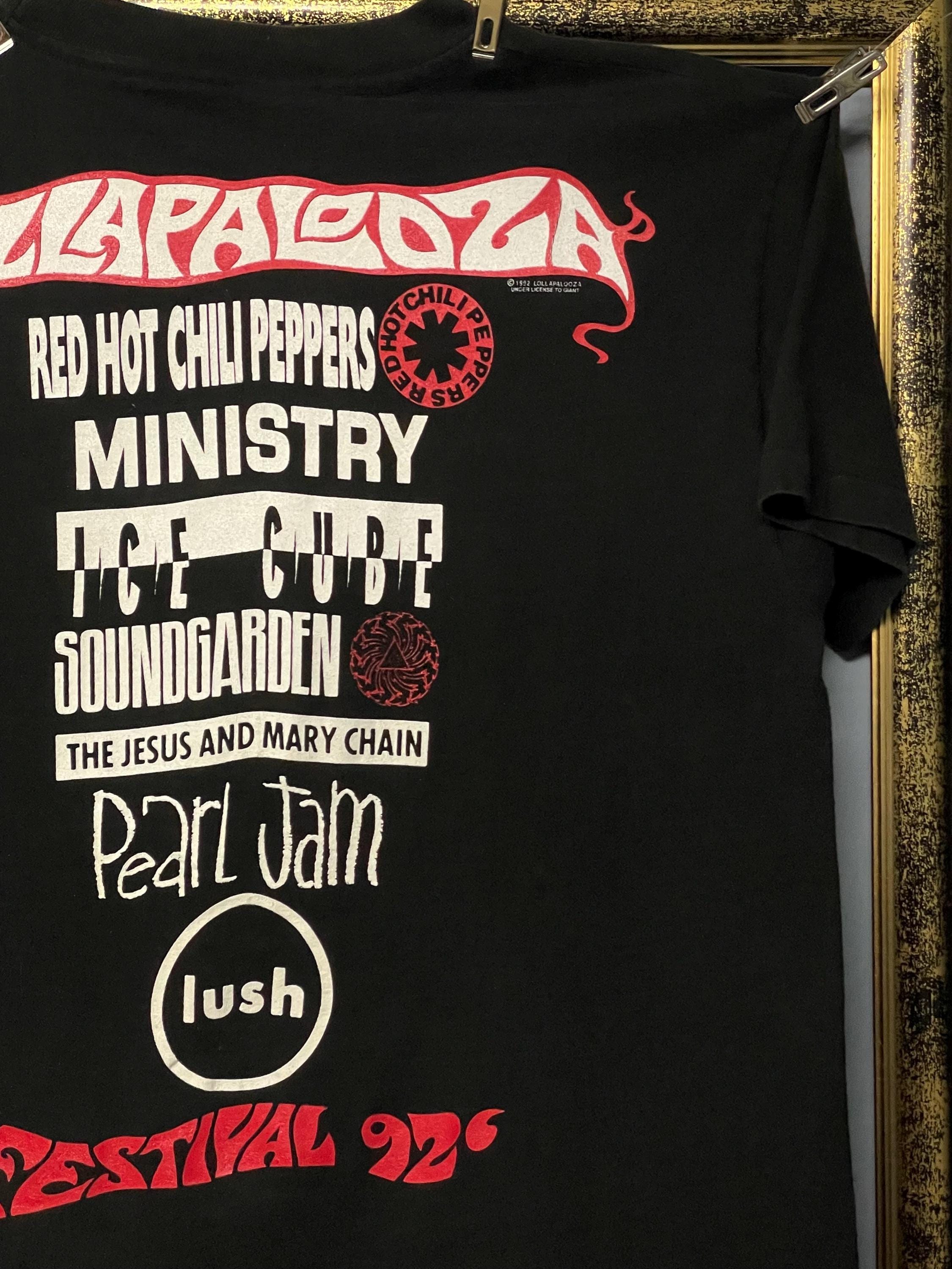 Vintage Lollapalooza Psychedelic Spiral Logo T-shirt 90s