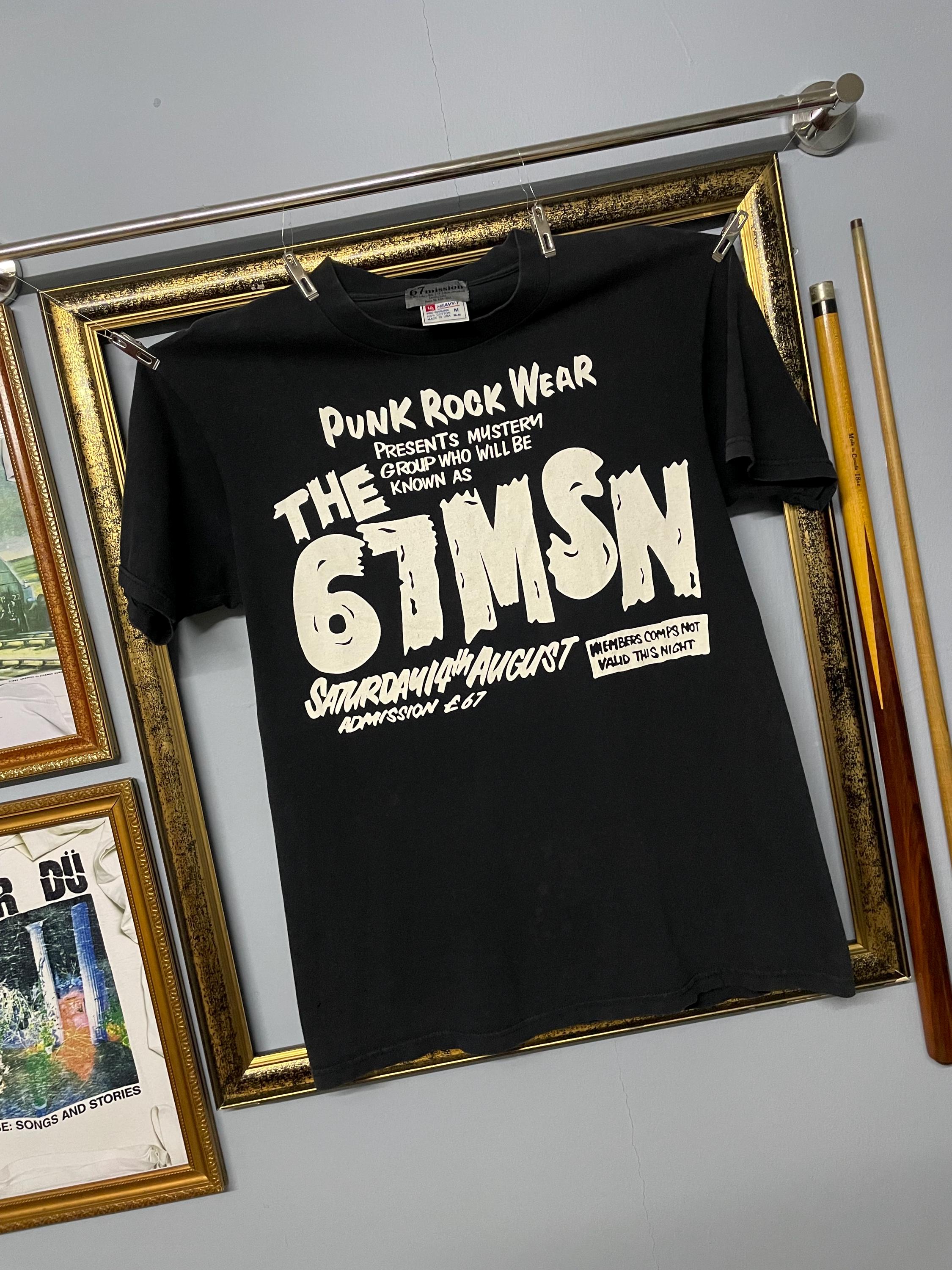 Vintage the 67MSN Punk Rock Wear Tee Shirt Black Graphic Band