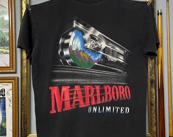 Vintage 1990's Marlboro Music Horse Riding Cowboy Rodeo Print
