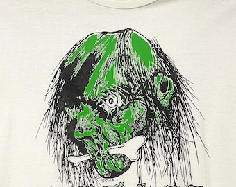 Vintage 80s Zorlac Skateboards Pushead Graphic Tee Rare Skull