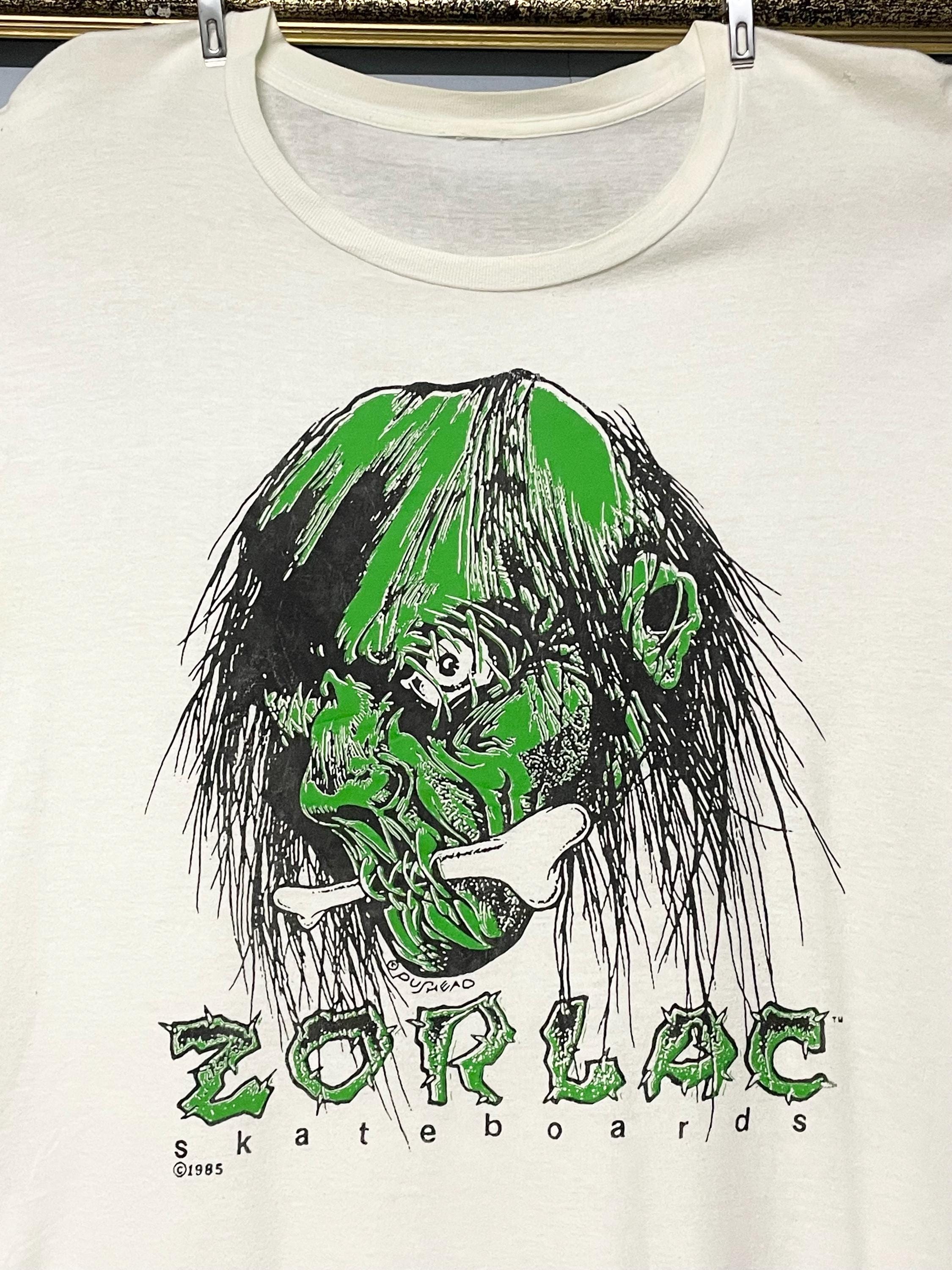 Vintage 80s Zorlac Skateboards Pushead Graphic Tee Rare Skull