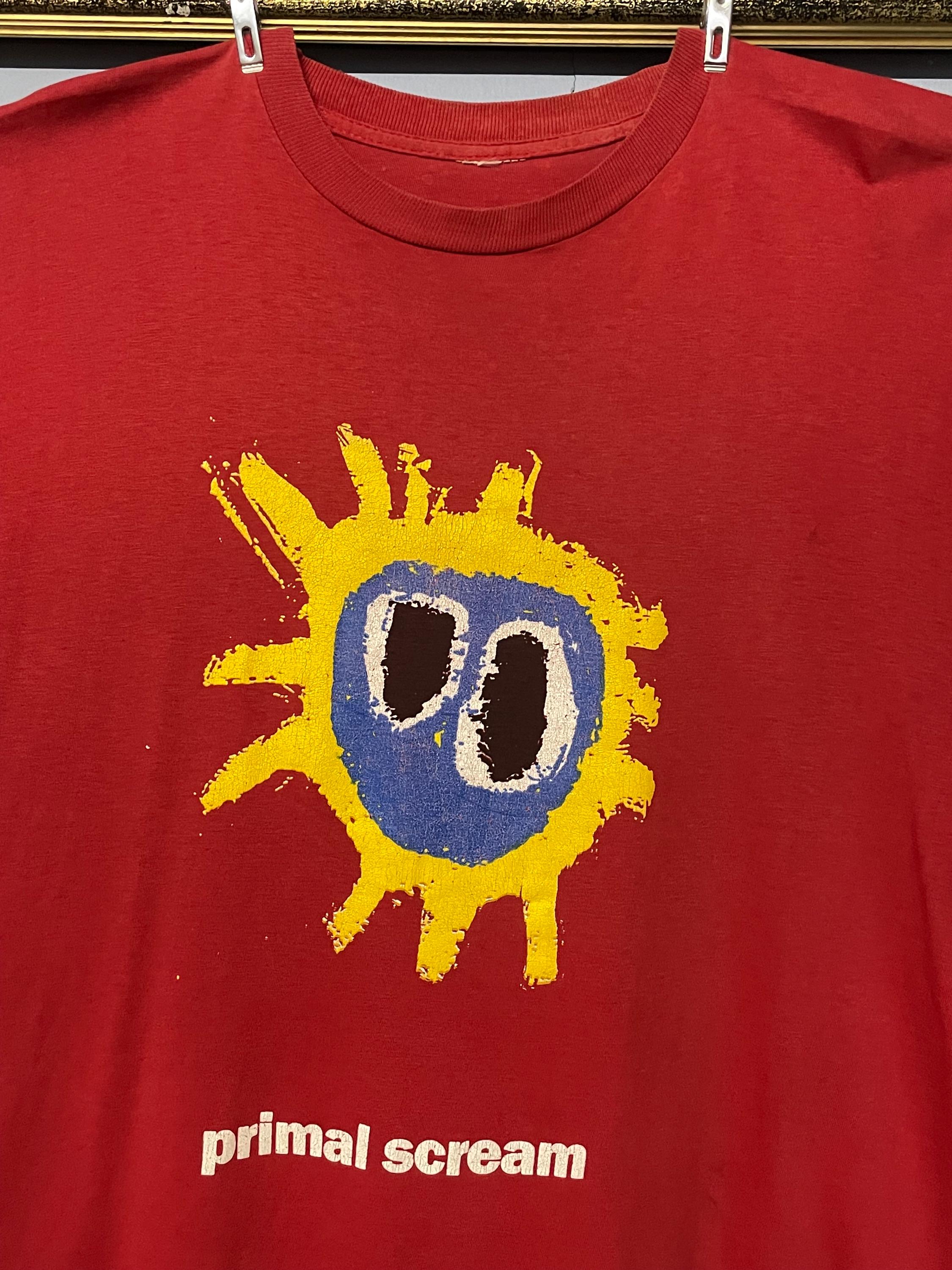 Vintage 90s Primal Scream Original Band Tee Screamadelica Art Long Vintage 90s Primal Scream Original Band Tee Screamadelica Art Long