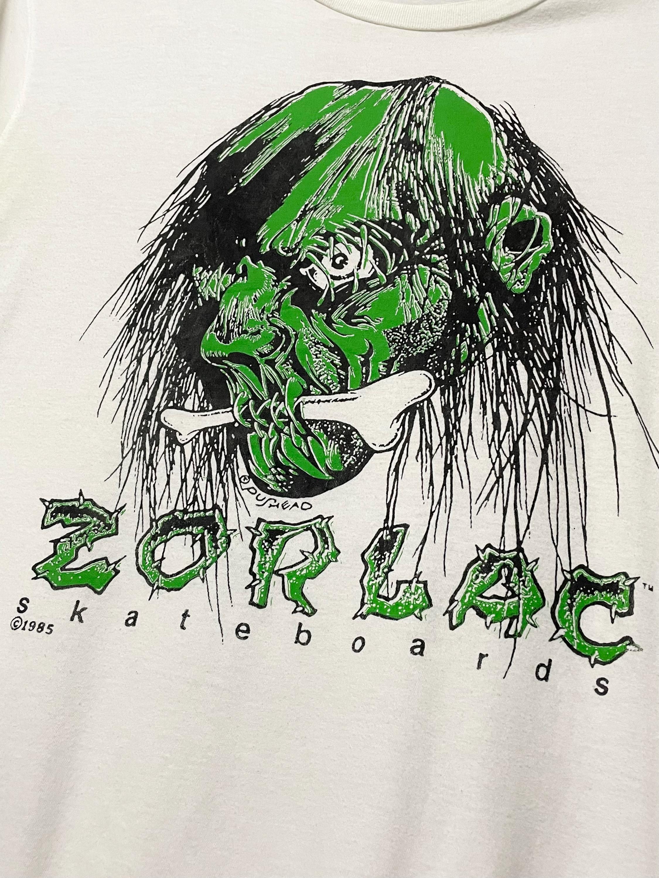 Vintage 80s Zorlac Skateboards Pushead Graphic Tee Rare Skull