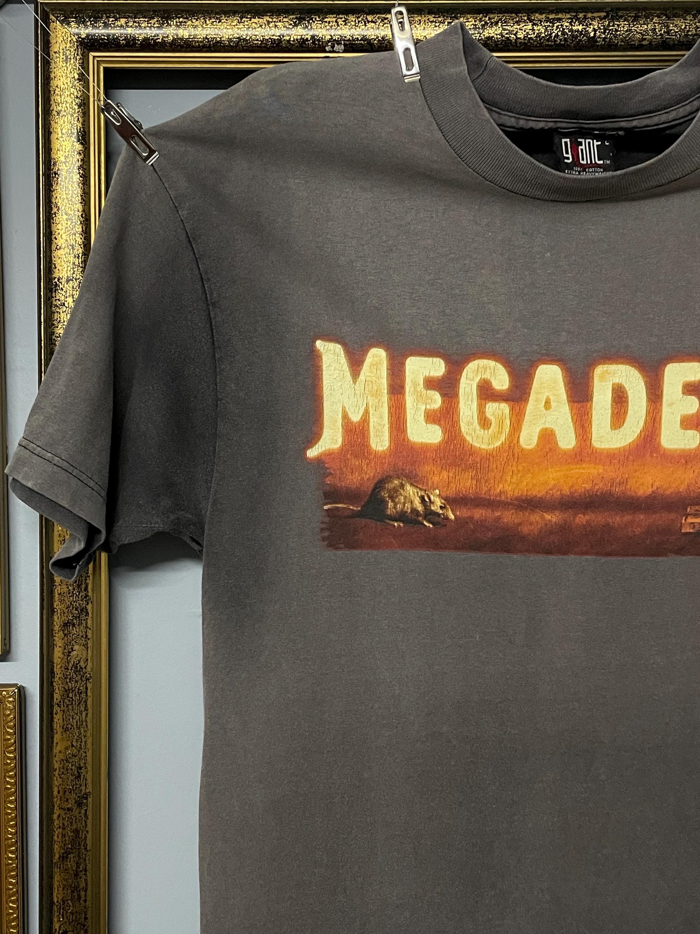 90' MEGADETHメガデス スラッシュメタルバンド ヴィンテージTシャツ ヴィンテージ90年代メガデスバンドTシャツ ヘヴィメタル スラッシュ