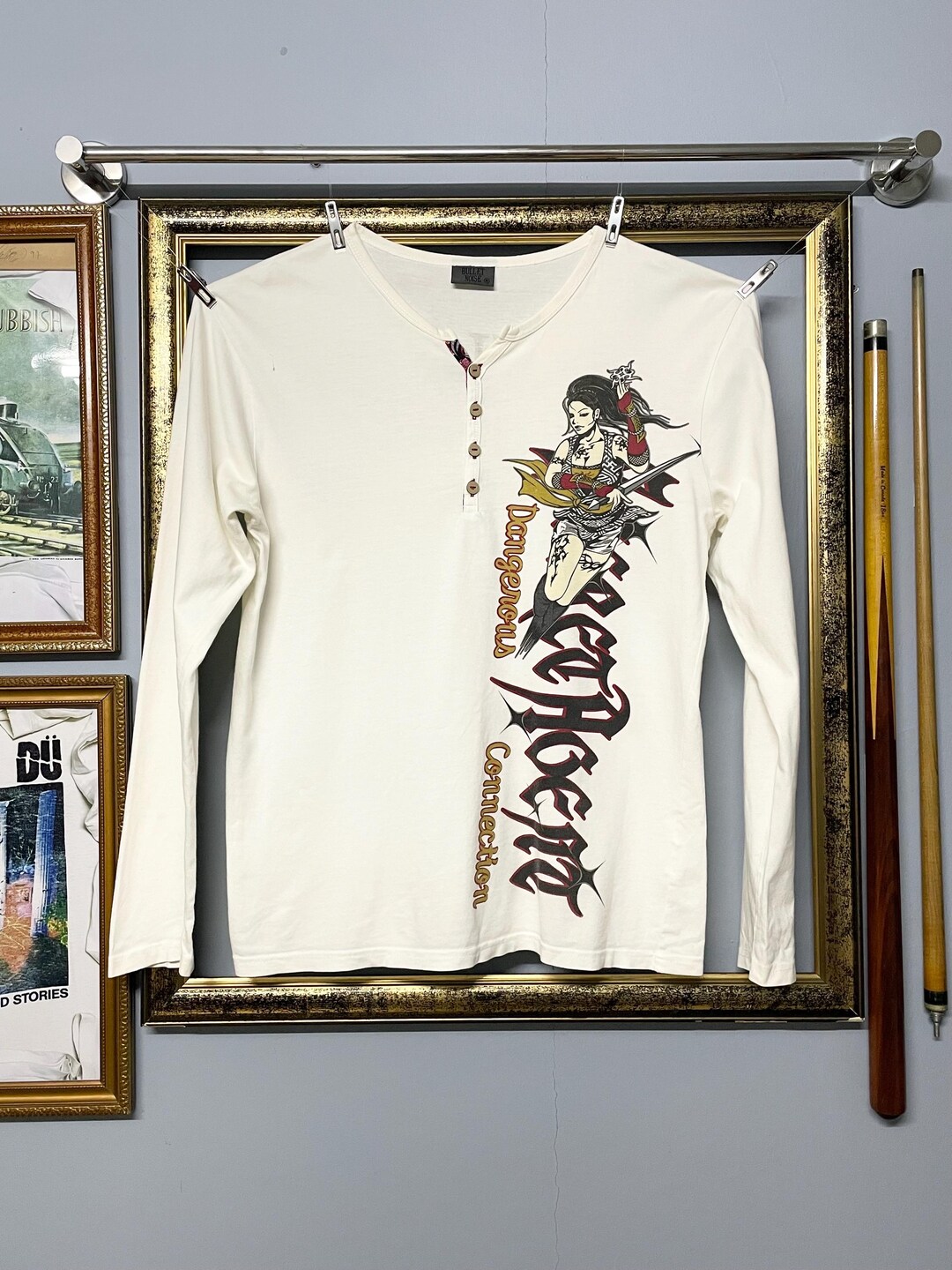Vintage 90s Yakuza Artwork Top | Bullet Noise Japan Long Sleeve
