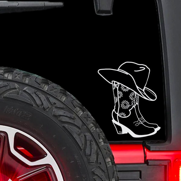 Cowgirl boots Decal | Cowgirl sticker | Country girl Vinyl | Cowgirl hat | Cowboy Boots Decal | Howdy Decal | Nashville | Texas | Western