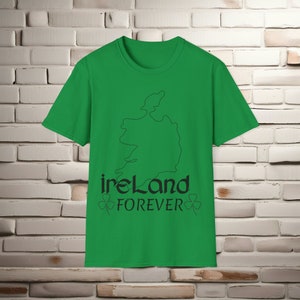T-shirt de la fierté irlandaise, t-shirt graphique carte, chemise Irlande pour toujours, cadeau pour les patriotes irlandais, tenue vestimentaire pour la Saint-Patrick