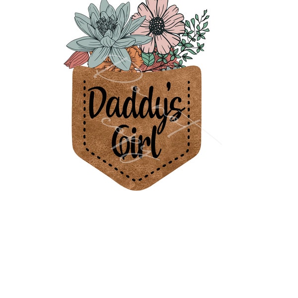 daddy's girl png, leather pocket, dad's girl